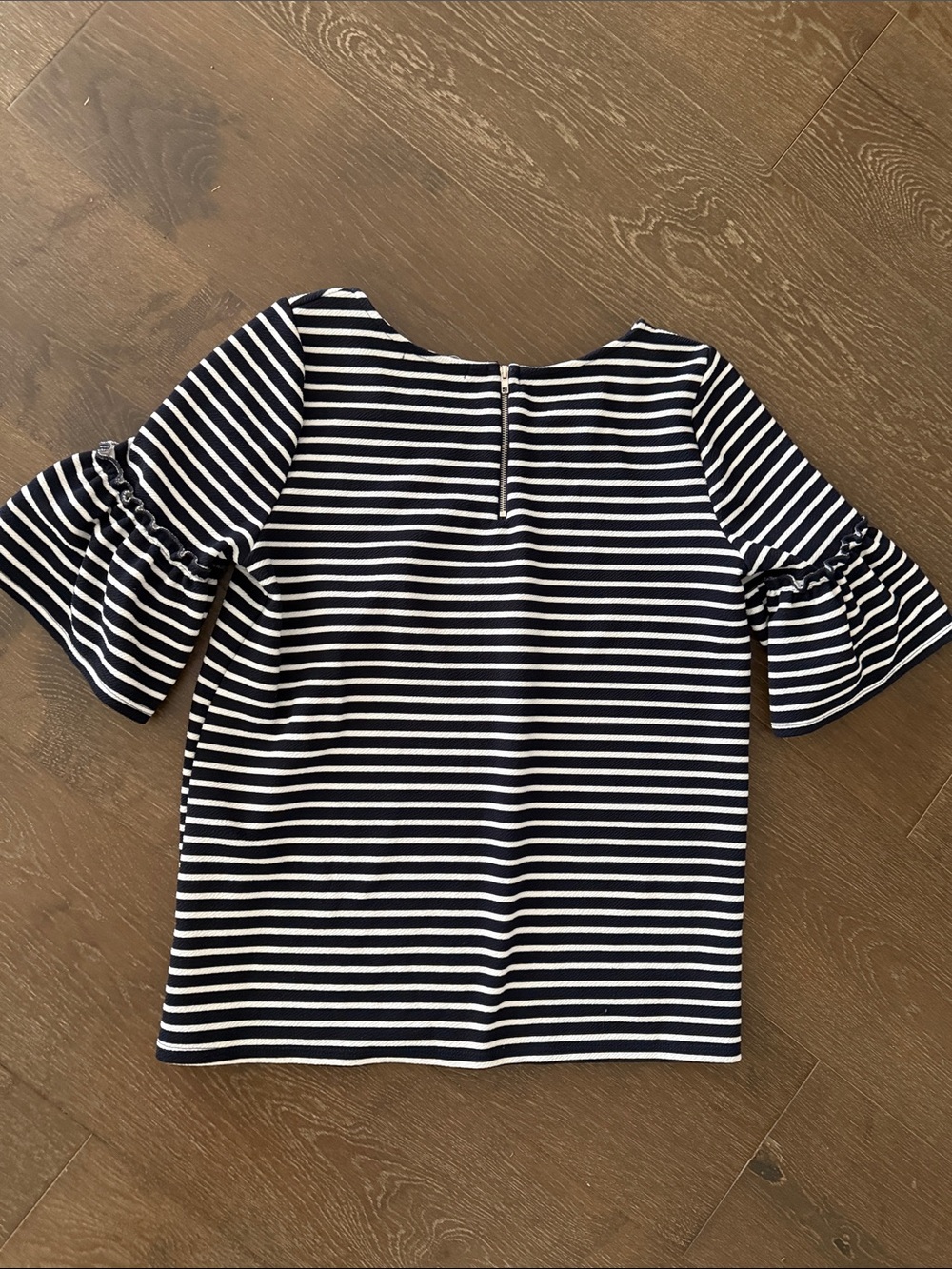 Green Envelope Navy and White Striped Knit Top - Picture 3 of 3